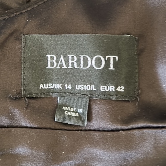 Bardot Dianna Black Front Slit Midi Dress - L - Picture 13 of 16